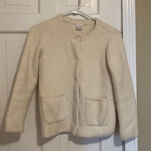 Girls Hanna Andersson cream cardigan